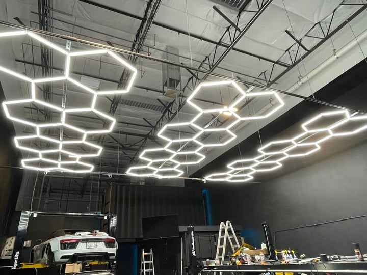 Luces hexagonales - Sistema LED de rejilla larga de 11 luces