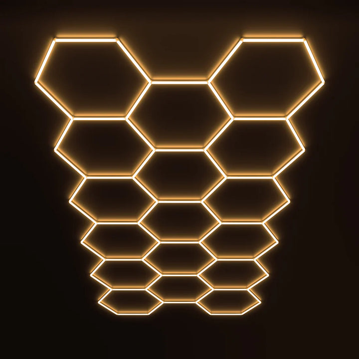 Luces hexagonales: sistema LED grande de 17 rejillas