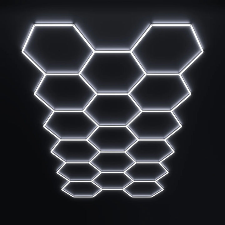 Luces hexagonales: sistema LED grande de 17 rejillas
