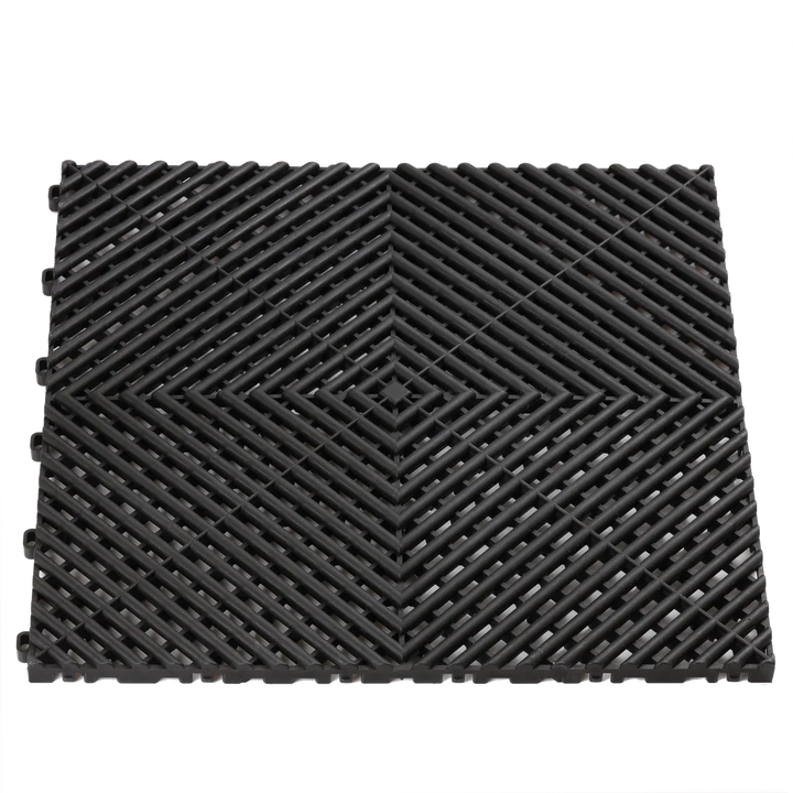 Piso Modular Perforado x Metro Cuadrado Color Negro