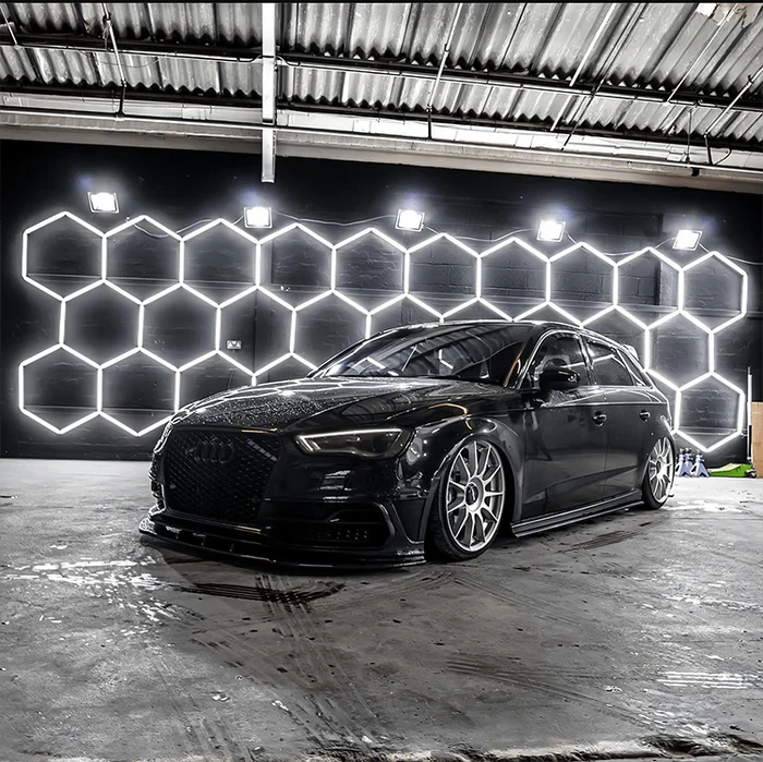 Kit de 17 Hexágonos en tubos led de 44Cm Tamaño armado (6.17 metros de largo x 3.00 Metro de ancho)