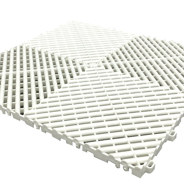 Piso Modular Perforado x Metro Cuadrado Color Blanco