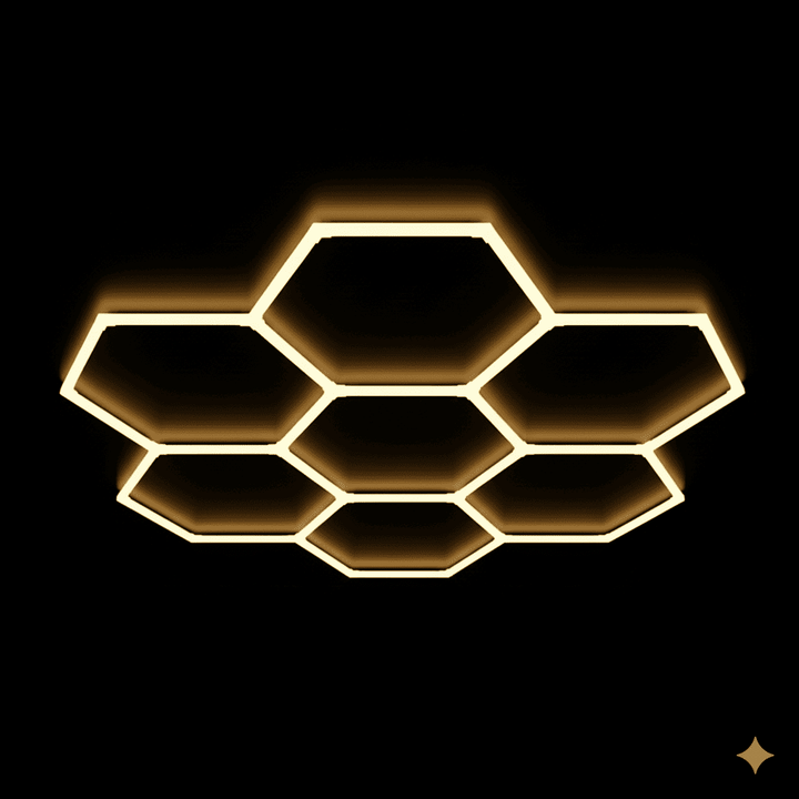 Luces hexagonales - Sistema LED de 7 círculos de cuadrícula