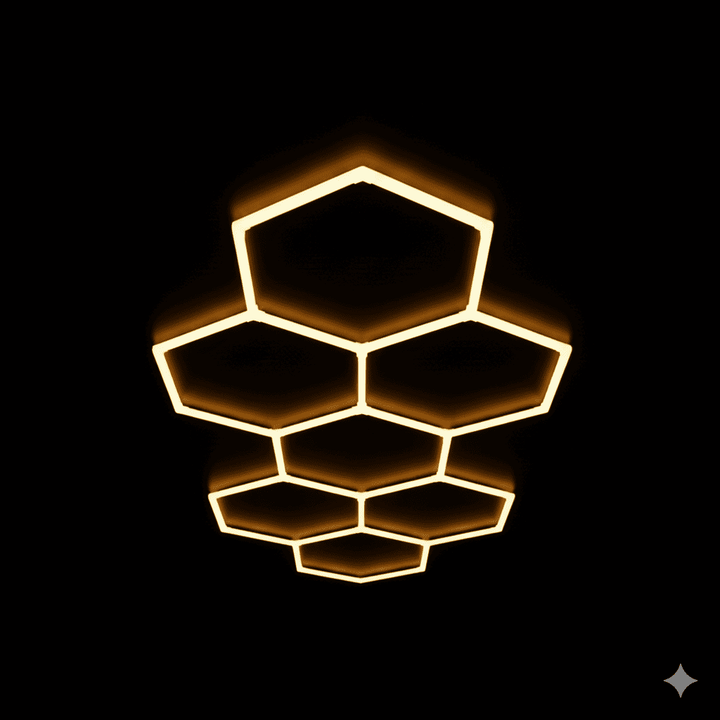 Luces hexagonales - Sistema LED de 7 cuadrículas