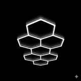 Luces hexagonales - Sistema LED de 7 cuadrículas