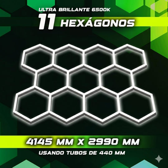 Luces hexagonales - Sistema LED de 11 cuadrículas