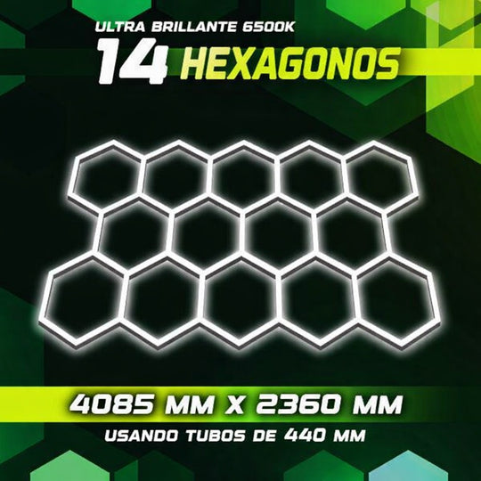 Luces hexagonales - Sistema LED de 14 rejillas