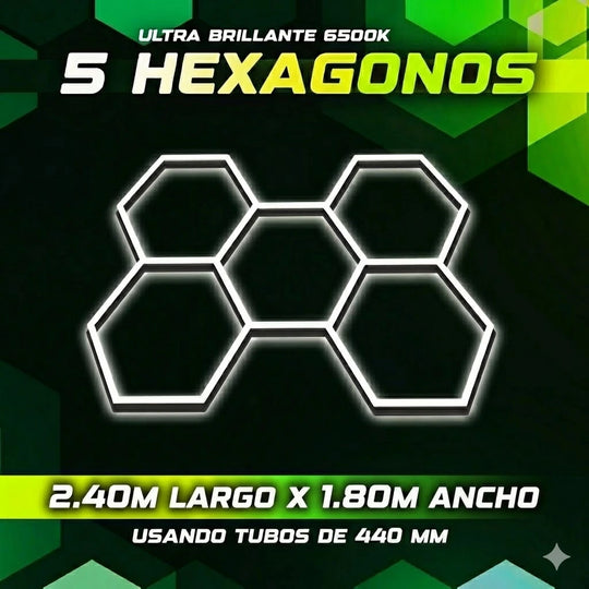 Luces hexagonales - Sistema LED de 5 rejillas