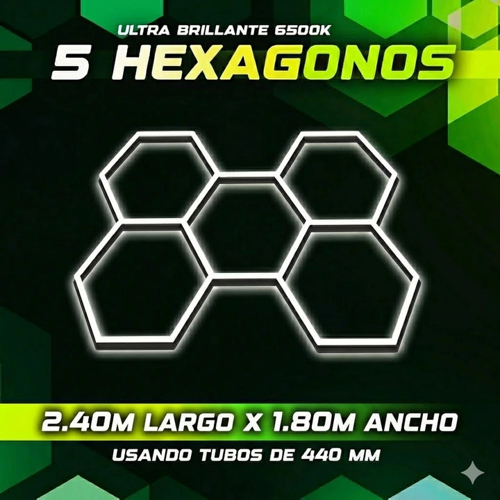 Luces hexagonales - Sistema LED de 5 rejillas